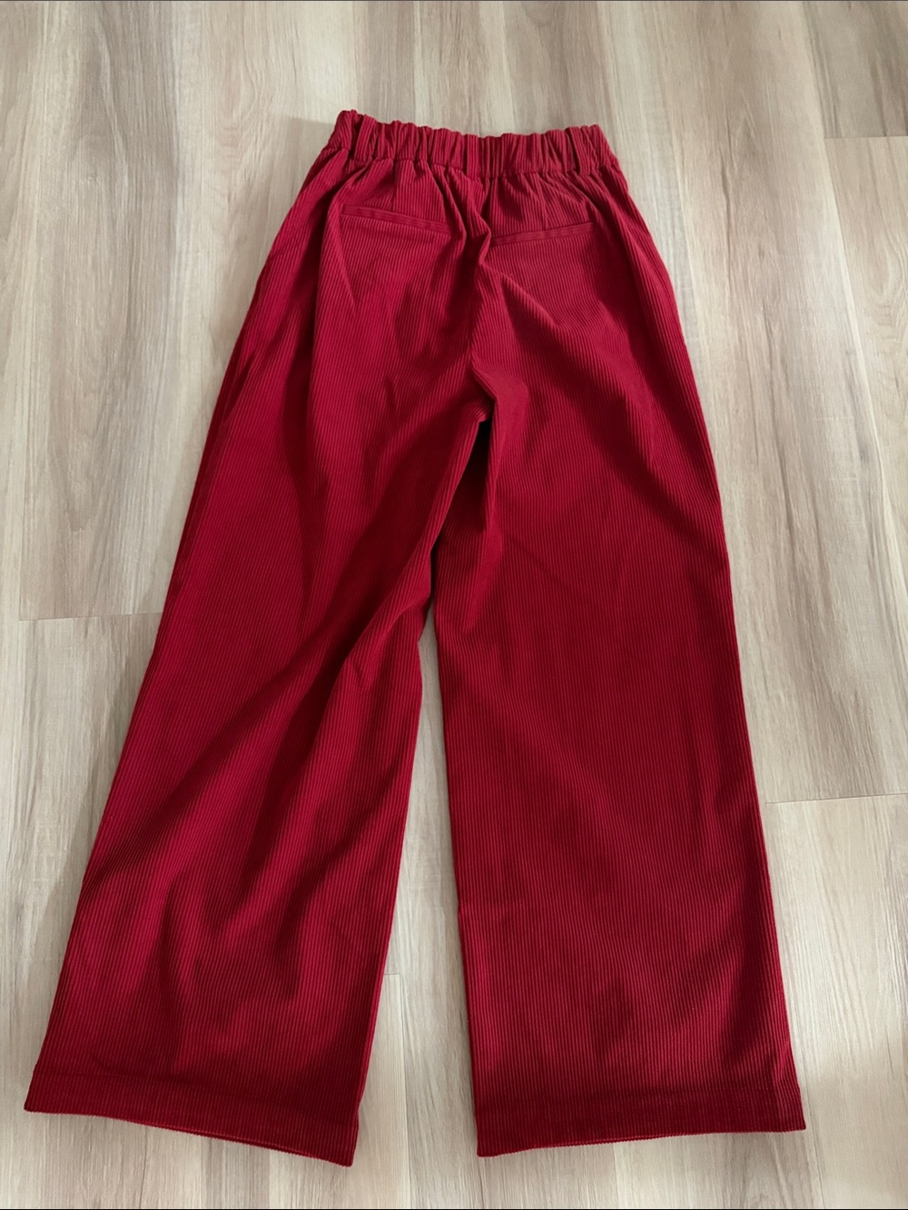 Varley Wide-Leg Corduroy Pants in Red - Picture 3 of 3